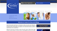Desktop Screenshot of centerforsinusandallergy.com